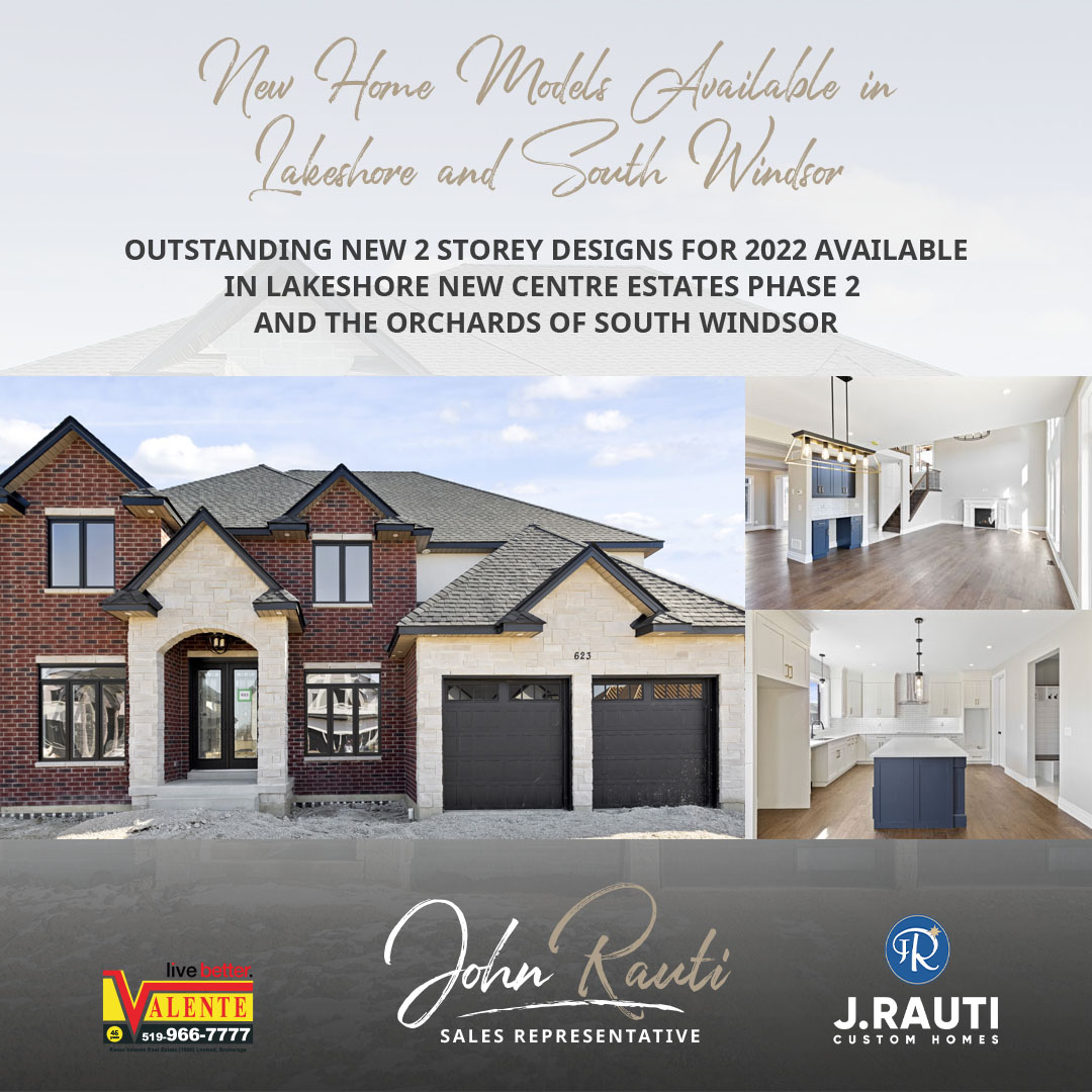 Outstanding New Two-Storey Home Designs Available in Lakeshore and South Windsor
